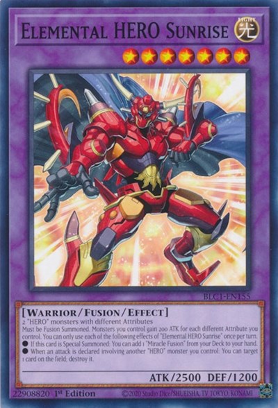 Elemental HERO Sunrise (BLC1-EN155) [Battles of Legend: Chapter 1]