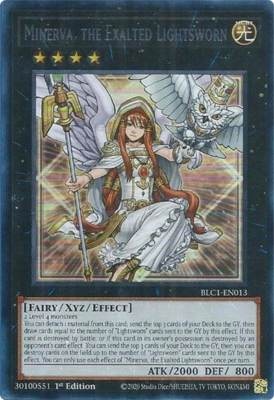 Minerva, the Exalted Lightsworn (Silver) (BLC1-EN013) [Battles of Legend: Chapter 1]