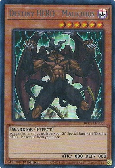 Destiny HERO - Malicious (Silver) (BLC1-EN030) [Battles of Legend: Chapter 1]