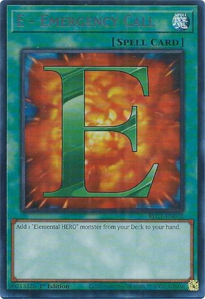 E - Emergency Call (Silver) (BLC1-EN032) [Battles of Legend: Chapter 1]