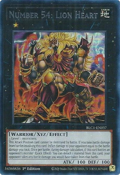 Number 54: Lion Heart (Silver) (BLC1-EN037) [Battles of Legend: Chapter 1]