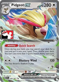 Pidgeot ex (164/197) [Prize Pack Series Cards]