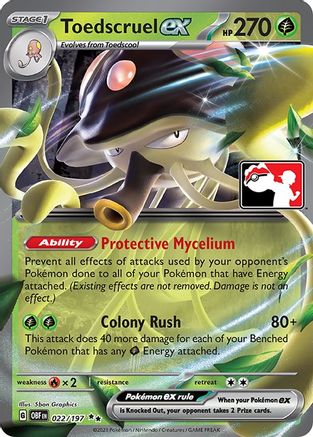 Toedscruel ex 022/197  - Holofoil Prize Pack Series Cards - Double Rare