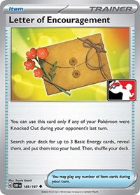 Letter of Encouragement (189/197) [Prize Pack Series Cards]