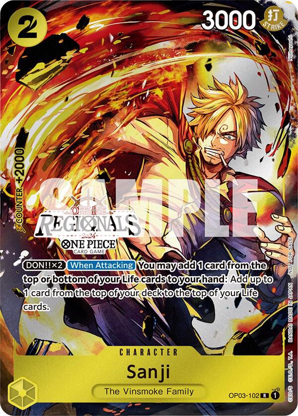 Sanji (Offline Regional 2024) [Participant] (OP03-102) [One Piece Promotion Cards]