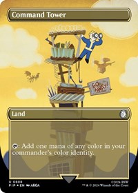 Command Tower (Borderless) (Surge Foil) (888) [Universes Beyond: Fallout]