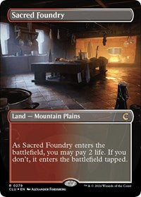 Sacred Foundry (Borderless) (279) [Ravnica: Clue Edition]