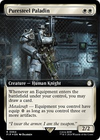 Puresteel Paladin (Extended Art) (Surge Foil) (984) [Universes Beyond: Fallout]