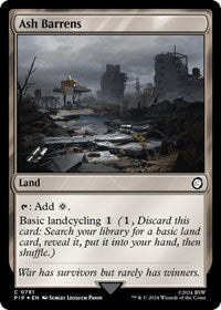 Ash Barrens (Surge Foil) (781) [Universes Beyond: Fallout]