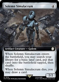 Solemn Simulacrum (Extended Art) (Surge Foil) (1014) [Universes Beyond: Fallout]