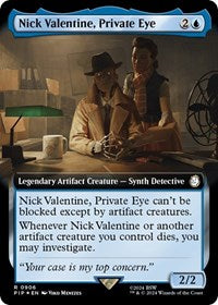 Nick Valentine, Private Eye (Extended Art) (Surge Foil) (906) [Universes Beyond: Fallout]