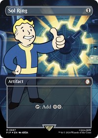 Sol Ring (Borderless) (Surge Foil) (887) [Universes Beyond: Fallout]