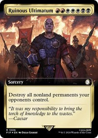 Ruinous Ultimatum (Extended Art) (Surge Foil) (1006) [Universes Beyond: Fallout]
