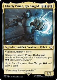 Liberty Prime, Recharged (Surge Foil) (533) [Universes Beyond: Fallout]