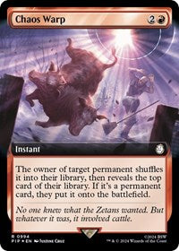 Chaos Warp (Extended Art) (Surge Foil) (994) [Universes Beyond: Fallout]