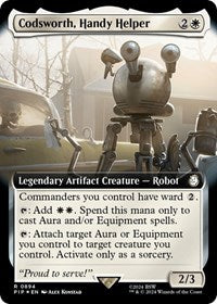 Codsworth, Handy Helper (Extended Art) (Surge Foil) (894) [Universes Beyond: Fallout]