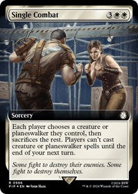 Single Combat (Extended Art) (Surge Foil) (986) [Universes Beyond: Fallout]