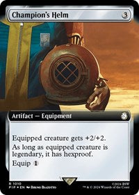 Champion's Helm (Extended Art) (Surge Foil) (1010) [Universes Beyond: Fallout]