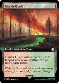 Cinder Glade (Extended Art) (Surge Foil) (1018) [Universes Beyond: Fallout]