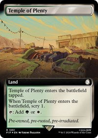 Temple of Plenty (Extended Art) (Surge Foil) (1051) [Universes Beyond: Fallout]