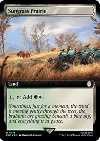 Sungrass Prairie (Extended Art) (Surge Foil) (1041) [Universes Beyond: Fallout]