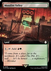Mossfire Valley (Extended Art) (Surge Foil) (1029) [Universes Beyond: Fallout]