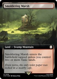Smoldering Marsh (Extended Art) (Surge Foil) (1038) [Universes Beyond: Fallout]