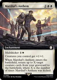 Marshal's Anthem (Extended Art) (Surge Foil) (981) [Universes Beyond: Fallout]