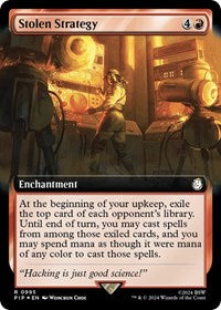 Stolen Strategy (Extended Art) (Surge Foil) (995) [Universes Beyond: Fallout]