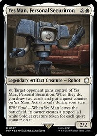 Yes Man, Personal Securitron (Surge Foil) (557) [Universes Beyond: Fallout]
