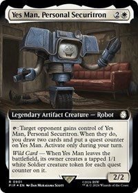Yes Man, Personal Securitron (Extended Art) (Surge Foil) (901) [Universes Beyond: Fallout]