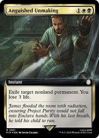 Anguished Unmaking (Extended Art) (Surge Foil) (1001) [Universes Beyond: Fallout]