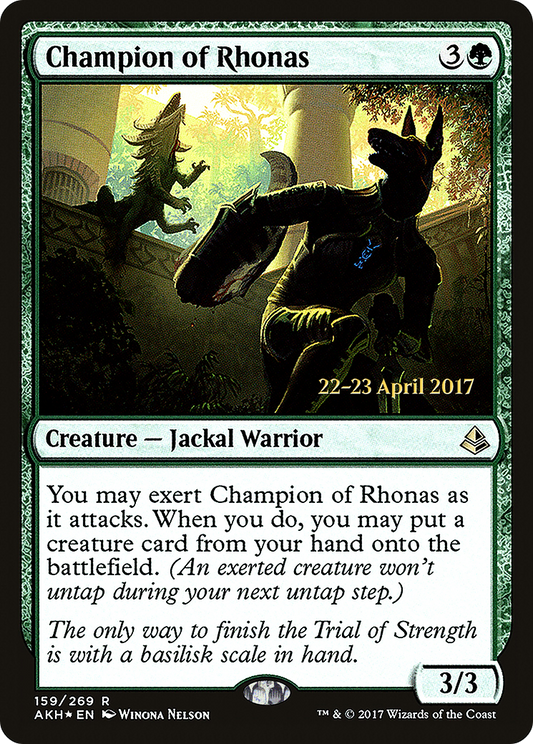 Champion of Rhonas (PRE-159) - Amonkhet Promos Foil