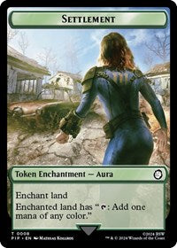 Settlement // Human Soldier Double-Sided Token (8 // 3) [Universes Beyond: Fallout]