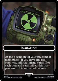 Radiation // Copy Double-Sided Token (22 // 1) [Universes Beyond: Fallout]