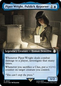 Piper Wright, Publick Reporter (Extended Art) (Surge Foil) (907) [Universes Beyond: Fallout]