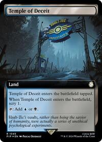 Temple of Deceit (Extended Art) (Surge Foil) (1045) [Universes Beyond: Fallout]