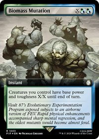 Biomass Mutation (Extended Art) (Surge Foil) (1003) [Universes Beyond: Fallout]