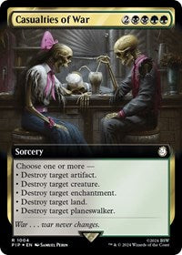 Casualties of War (Extended Art) (Surge Foil) (1004) [Universes Beyond: Fallout]