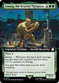 Strong, the Brutish Thespian (Extended Art) (Surge Foil) (931) [Universes Beyond: Fallout]