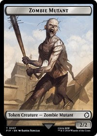 Zombie Mutant // Clue Double-Sided Token (7 // 11) [Universes Beyond: Fallout]