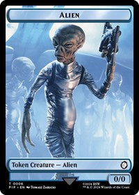Alien // Clue Double-Sided Token (6 // 11) [Universes Beyond: Fallout]