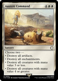 Austere Command (Surge Foil) (684) [Universes Beyond: Fallout]