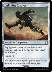 Lightning Greaves (Surge Foil) (761) [Universes Beyond: Fallout]