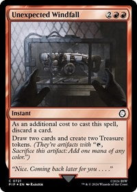 Unexpected Windfall (Surge Foil) (721) [Universes Beyond: Fallout]