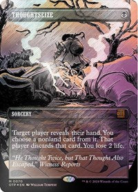 Thoughtseize (Textured Foil) (70) [Outlaws of Thunder Junction: Breaking News]