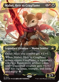Mabel, Heir to Cragflame (Borderless) (Raised Foil) (351) [Bloomburrow]