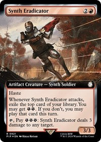 Synth Eradicator (Extended Art) (Surge Foil) (921) [Universes Beyond: Fallout]