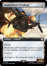 Brotherhood Vertibird (Extended Art) (Surge Foil) (959) [Universes Beyond: Fallout]