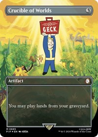 Crucible of Worlds (Borderless) (Surge Foil) (885) [Universes Beyond: Fallout]